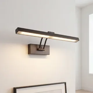 Licht-Erlebnisse Damian LED Bilderleuchte Schwarz Verstellbar 3000 K 40,5 Cm