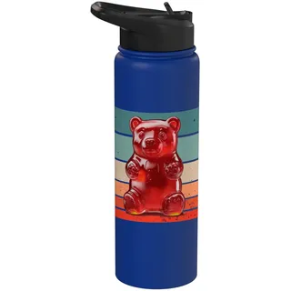 Süßigkeitenliebhaber süßer Bär Süßes Outfit Süßigkeiten Stainless Steel Insulated Water Bottle