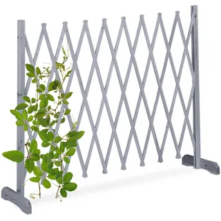 Relaxdays Rankgitter 275 x 90 x 28 cm Grau