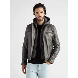 JCC Bikerjacke »Lederjacke 993«, grau,