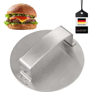 bremermann Burgerpresse, silber, Edelstahl , Edelstahlfarben , Metall , 18x6x18 cm , Grills, Grillzubehör