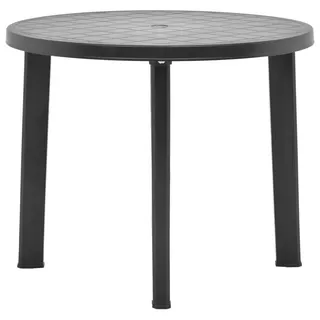 vidaXL Gartentisch Ø 89 x 72 cm Grau/Silber