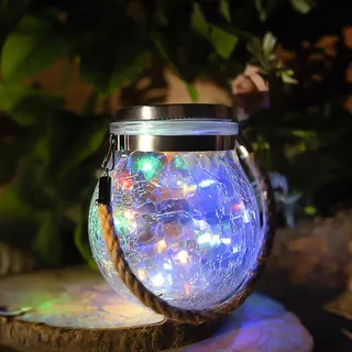 LED-Solarkugel - Außendekoration mit RGB-Technologie, 125 x 125 x 145 mm, Gewicht 750 g. Ideal für Vintage-Umgebungen. *