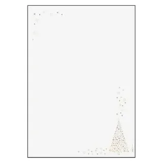 Sigel Weihnachtsbriefpapier Golden Tree Motiv DIN A4 90 g/qm 100 Blatt