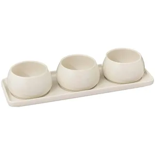 SG Secret de Gourmet - Aperitif-set "nora" 4-teilig aus keramik - Weiß