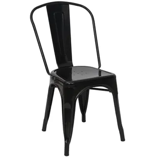 Mendler Bistrostuhl HWC-A73 Metall schwarz