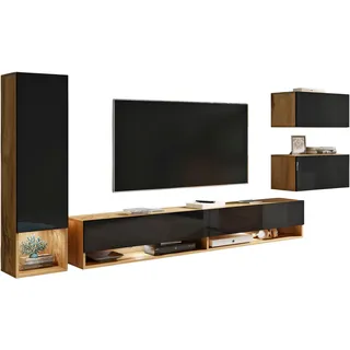 INOSIGN Wohnwand »Amadeo« Set, 4 Stk. tlg., schwarz