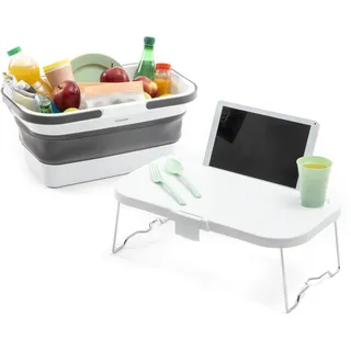 InnovaGoods Picknickkorb faltbar mit Tisch-Deckel 0 x 0 x 0 cm weiß