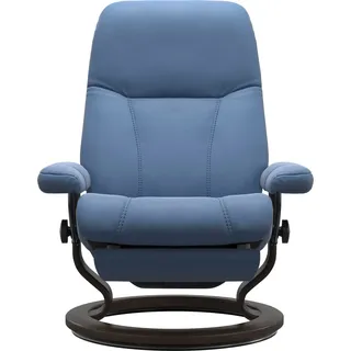 Stressless Relaxsessel Consul Baumwolle 85 x 100 x 77 cm Blau elektrisch verstellbar