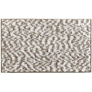 Douceur d'Intérieur Friza Badematte (45 x 75 cm), Sand/Braun, dreifarbige Mikrofaser