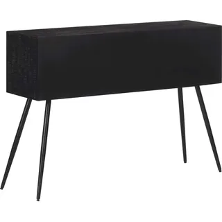 Konsolentisch mit Schubladen Recyceltes Massivholz Teak - Braun, Schwarz