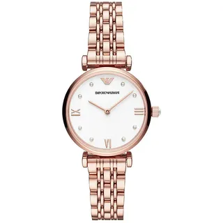 Emporio Armani Uhr für Damen, Zweizeiger Uhrwerk, 32mm Rosegold Edelstahlgehäuse mit einem Edelstahlarmband, AR11267