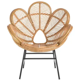Signature Rattansessel H104 cm – Fleur , Eichefarben , Textil , 54x104x62 cm , Wohnzimmer, Sessel, Polstersessel