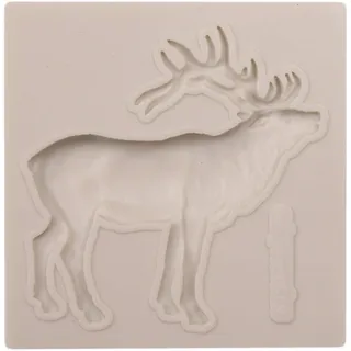 DUBENS Deer Silikon Form, Rentier Silikon Form Fondant Schokolade Candy Polymer Weihnachten Hirsch Cupcake Topper Zucker Kuchen Dekorationen