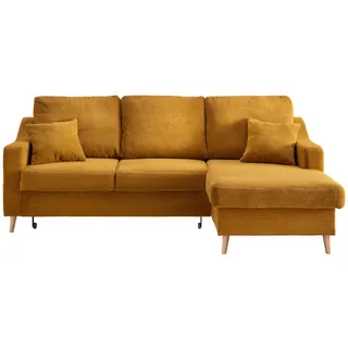 P & B Ecksofa Valentina Cord ca. 228x150 cm Gold