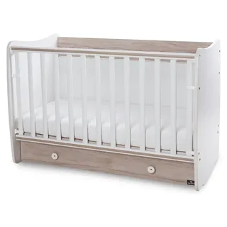 Lorelli Babybett Dream 70 x 140 cm umbaubar Kinderbett Schaukelbett Schreibtisch - Braun