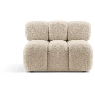 Micadoni Modul Bellis aus Boucle leichtes beige , Creme , Textil , 94x70x94 cm , Hergestellt in Europa , Wohnzimmer, Sofas & Couches, Sofas, Modulsofas