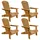 Korfu Liegestuhl 69 x 85 x 96 cm beige/braun 4 St.