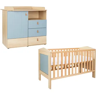 Arthur Berndt »Babyzimmer-Set »Roofy« 2-teilig« Spar-Set, Babymöbel-Set »Roofy« Kinderbett und Wickelkommode, 2 Stk. tlg.
