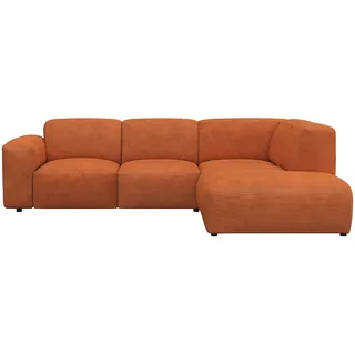 flexlux Ecksofa Polyester 2-Sitzer Orange