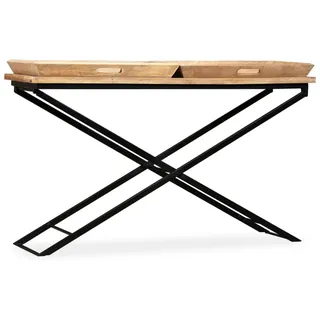 vidaXL Konsolentisch Mangoholz Massiv 130 x 40 x 80 cm - Braun