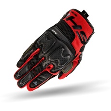 BLAZE MEN RED, Kurz Herren Touring Cross Quad Sommer Leder Sport Motorradhandschuhe, Rot, Größe S