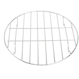 Garneck Grillrost Rund 25 cm Aus Edelstahl – Vielseitiges Kuchengitter Und Grillzubehör Für Mikrowelle - BBQ Und Backen – Ideal Für Fleisch - Gemüse Und Kekse