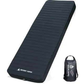 OneTigris Dreamstar Luftmatratze selbstaufblasend mit hohem R-Wert, Luftbett 1 Person, Gästebett aufblasbar Matratze mit Luftpumpensack, für Camping, Reise und Auto (70 × 198 cm) -Grau