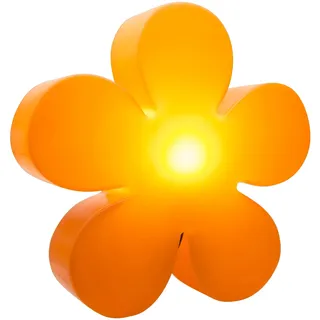 8 seasons design Solar Blume 40 cm Shining Flower (Orange) LED warmweiß, Dämmerungssensor – wetterfest – Solarlampe für außen (Garten, Terrasse, Balkon) - Osterdeko, Deko Frühling