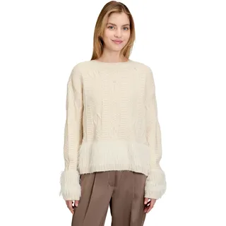 Betty Barclay Grobstrick-Pullover mit Effektgarn Beige 40