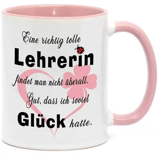 Nice-Presents-de TasseGreat Teacher von Nice-Presents-de, beidseitig bedruckt. Für den besten Lehrer Ihrer Schule. Jeder gute Kollege oder jede gute Freundin wird bei der Arbeit glücklich sein. Ros