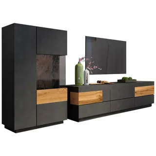 INOSIGN Wohnwand »Silke« Set, 2 Stk. tlg., grau