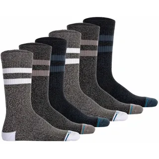 Kurzsocken STANCE "Socken The Joven 6er Pack", Damen, Gr. 38-42, bunt (grau, blau, grün), Obermaterial: 76% Baumwolle CO. 19% Polyester PES. 3% Nylon NY. 2% Elasthan EL., Socken Kurzsocken