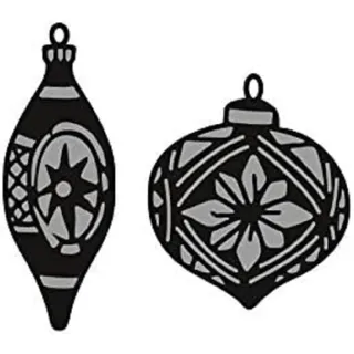 Marianne Design Craftables Stanzform Tiny's Ornamente Weihnachtsbaumkugeln-Cutting Die, Steel, grau, 16 x 11 x 0.4 cm