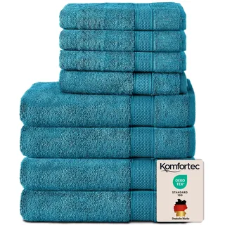 Komfortec Handtuchset 50 x 100 cm türkis 4 St.