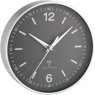TFA Funk Wanduhr 19,5 cm 60.3503 grau