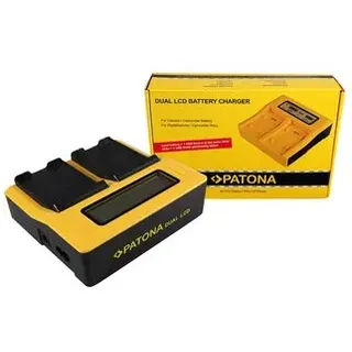 Patona Dual LCD USB Ladegerät für Samsung EB-F1A2GBU I519 I569 I579 I8150 i8150 W i9050 i9100