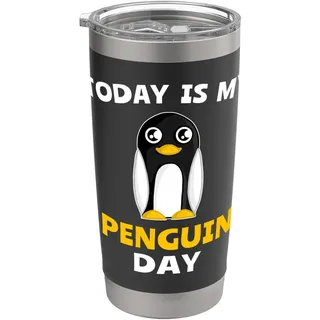 Pinguine Spruch Süsses Pinguinmotiv Pinguin Doppelwandiger Edelstahl-Thermobecher