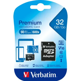 Verbatim Premium microSD/SD - 90MB/s - 32GB