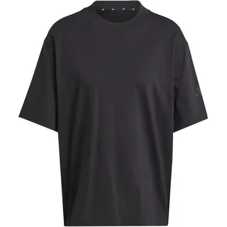 Adidas Damen Essentials Contemporary Logo Boyfriend T-Shirt, Black, XXS