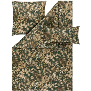 Estella Bettwäsche , Grün , Textil , Floral , 135x200 cm , Textiles Vertrauen - Oeko-Tex® , Heimtextilien, Bettwäsche & Leintücher, Bettwäsche, Satin-Bettwäsche