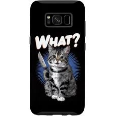 Hülle für Galaxy S8 Halloween Katze Messer Design Witzige Tier Katzen