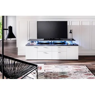 trendteam Mood TV-Lowboard 180 cm weiß/Beton Optik