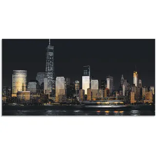 ARTland Wandbild »New York Financial Distrikt«, New York, (1 St.), als Alubild, Outdoorbild, Leinwandbild in verschied. Größen grau