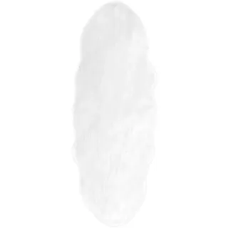 Hochflor-Teppich OTTO HOME "Valeria Fellteppich kuschelig" Gr. 42, weiß, B:65cm H:60mm L:180cm, Kunstfaser, Teppiche, Hochflor-Teppich, Kunstfell, Fellform, weiche Teppiche, Schlafzimmer, Wohnzimmer