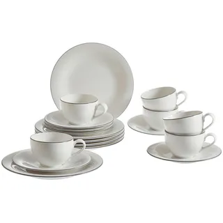 Villeroy & Boch Kaffeeset Grau, Weiß,