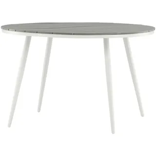 VCM ebuy24 Break Esstisch Ø120cm Weiß Grau