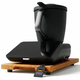 Gleitbrett TM7 aus massiver Eiche | Handgefertigtes Thermomix TM7 Gleitbrett mit Edelstahlrollen & Gummifüßen | Perfekte Größe 43×27 cm | Deutsche Marke | Premium Thermomix Zubehör TM7