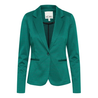 ICHI IHKATE Damen Blazer Kurzblazer Jacke mit Stretch und Reverskragen, Größe:L, Farbe:Cadmium Green (185424)