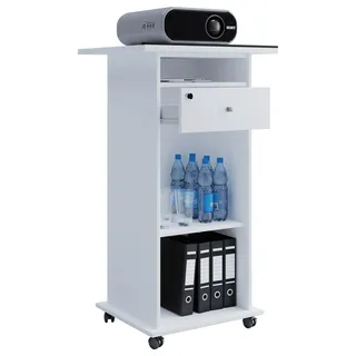 VCM Neta TV-Rack 60 x 108 x 50 cm Weiß Holzwerkstoff